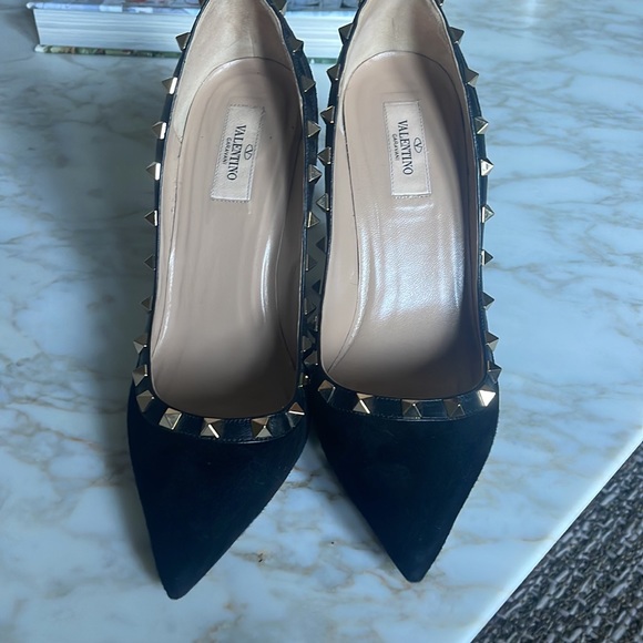 Valentino black suede 41/2 inch heel! Size 39 - Picture 6 of 6